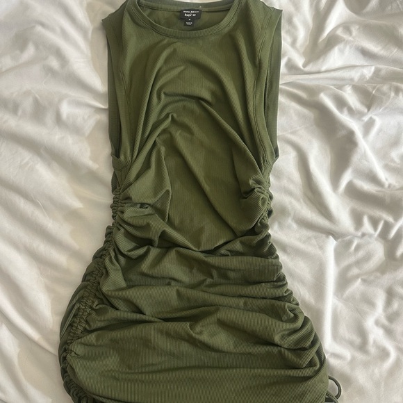 Bar III Olive Green Mini Dress - Picture 1 of 2
